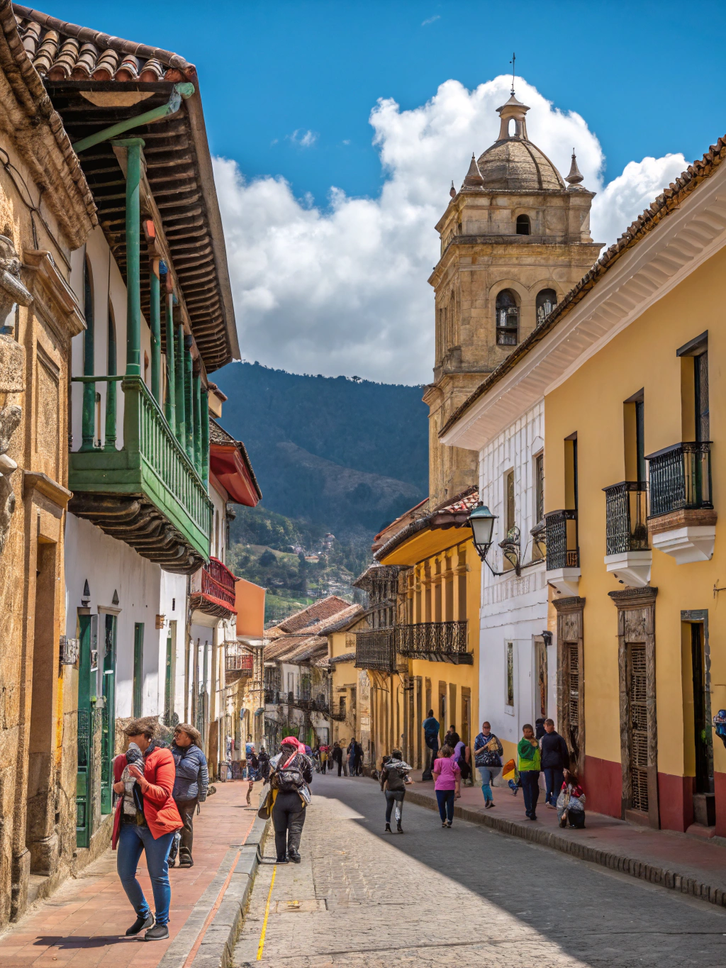 The high-altitude capital city with historic La Candelaria