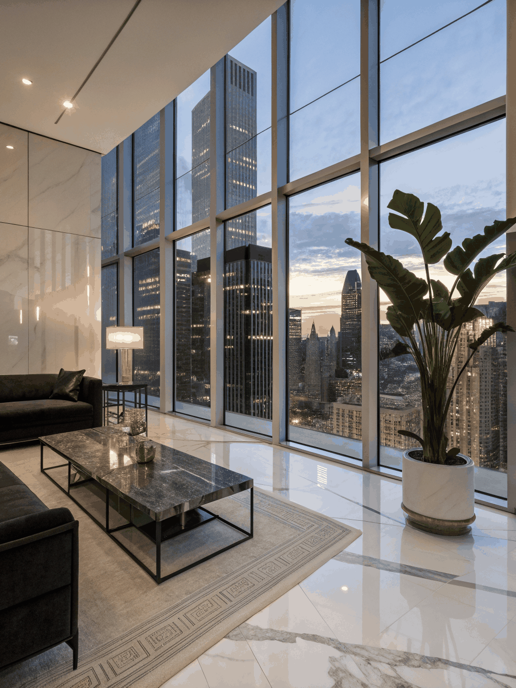 Luxury penthouse view